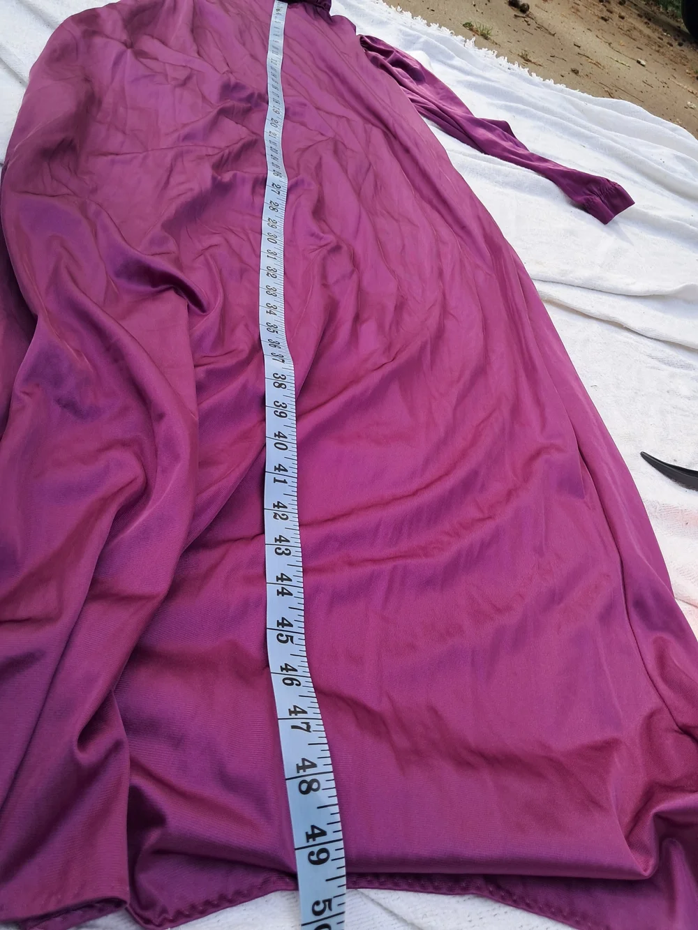 Vintage Purple Long Nightgown with Lace Yoke - Picture 10 of 10